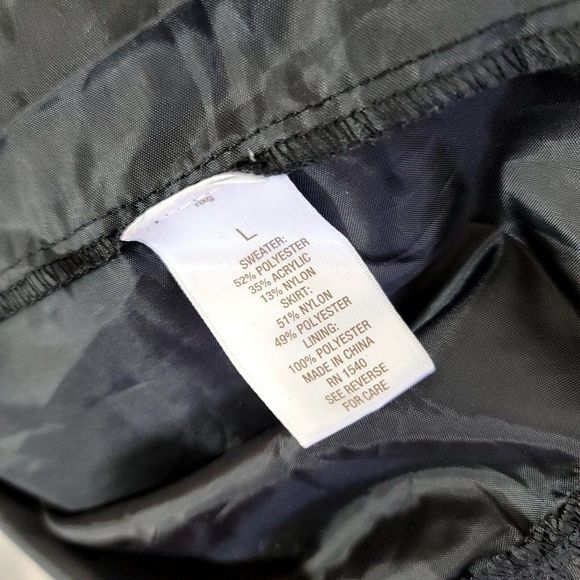 Mixt By Heidi Weisel Womens L Black Knit Square‎ Neck Tafatta Dress *no Belt* - Picture 8 of 8